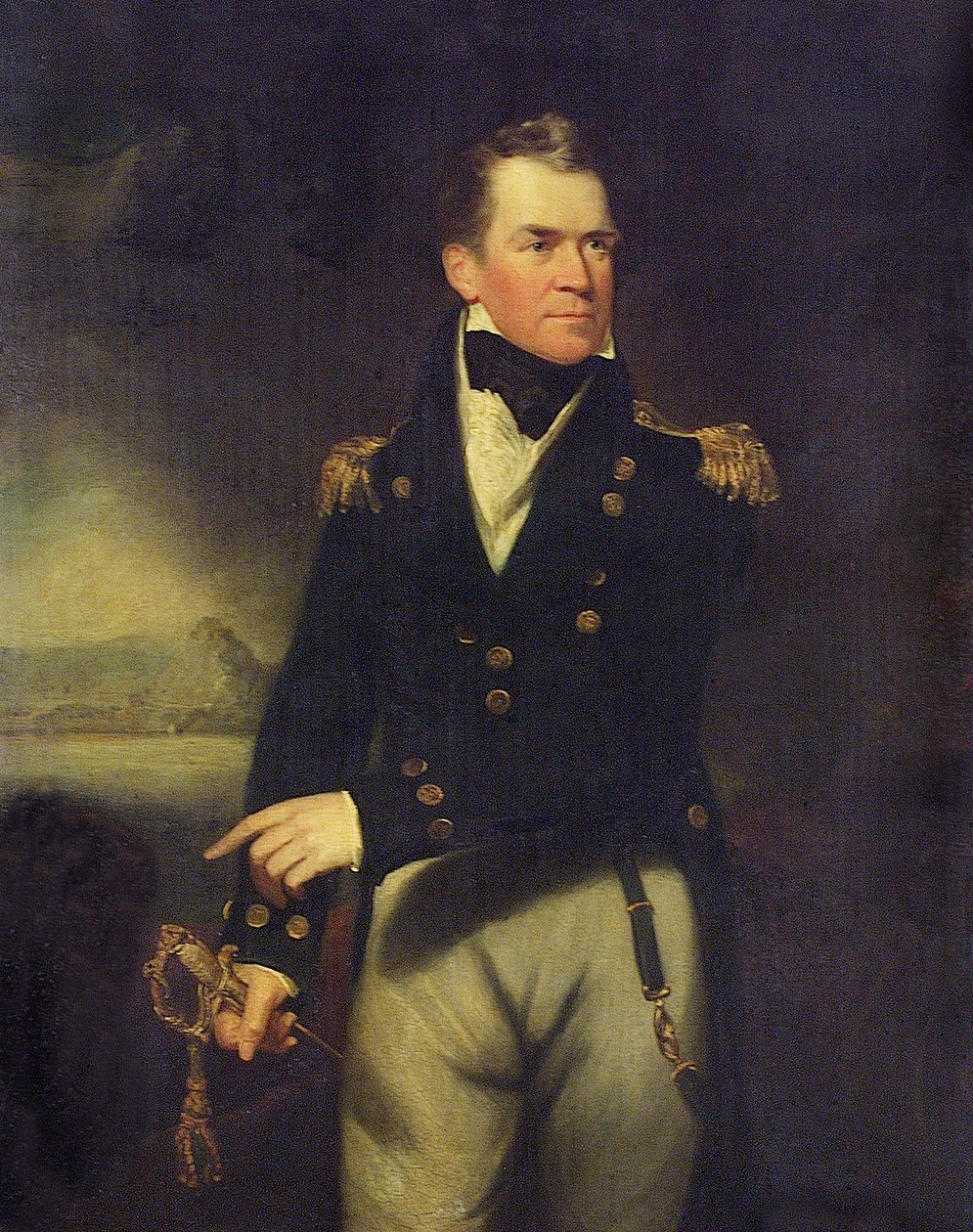 Kapteeni Sir George Ralph Collier (1774-1824), noin 1814 (öljy kankaalle). tekijältä William Beechey