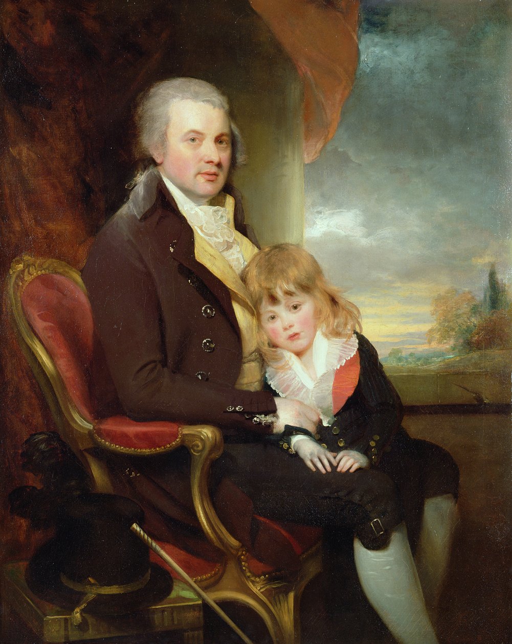 Edward George Lind ja hänen poikansa Montague tekijältä William Beechey