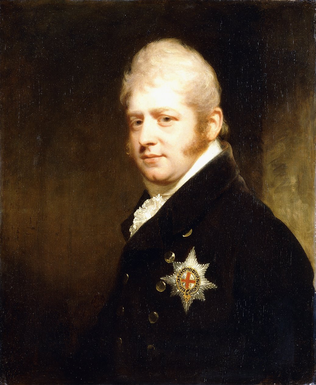 Cambridgen herttuan prinssi Adolphus Frederickin muotokuva, rinnan pituus ja sukkanauhan tähti, 1808 tekijältä William Beechey
