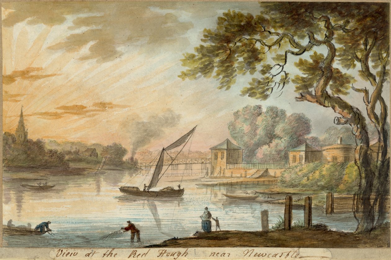 Näkymä Red Heughille lähellä Newcastlea tekijältä William Beilby
