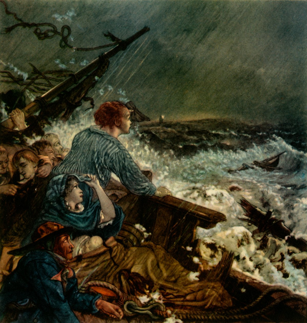 "Grace Darling ja hänen isänsä pelastavat haaksirikkoutuneen miehistön, 8. syyskuuta 1838", 1942. tekijältä William Bell Scott