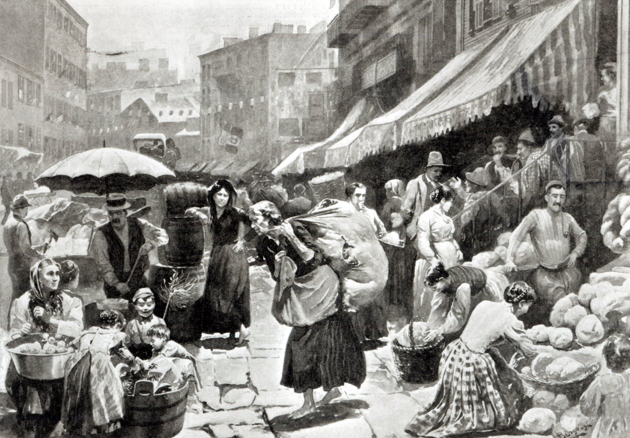 Mulberry Bend Italian Colony New Yorkissa, kuvitus 