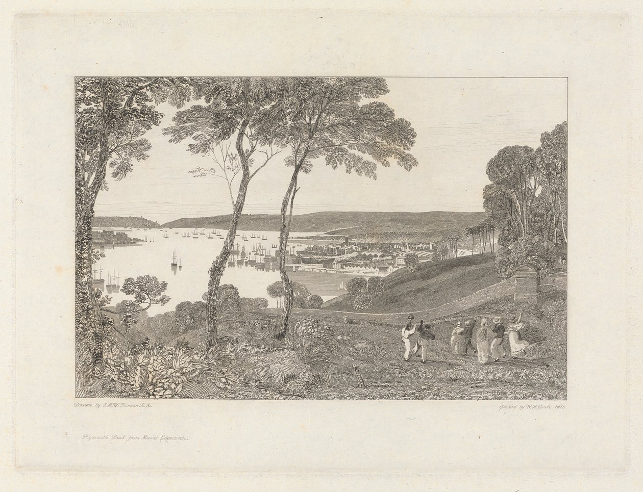 Plymouth Dock Mount Edgecumbelta tekijältä William Bernard Cooke