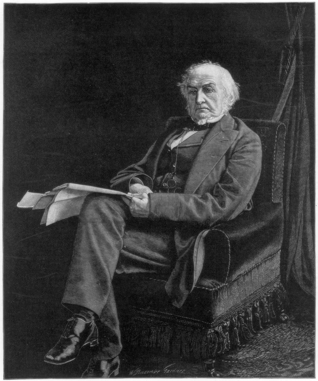 William Ewart Gladstone, Britannian liberaalipuolueen valtiomies ja pääministeri, 1894. tekijältä William Biscombe Gardner