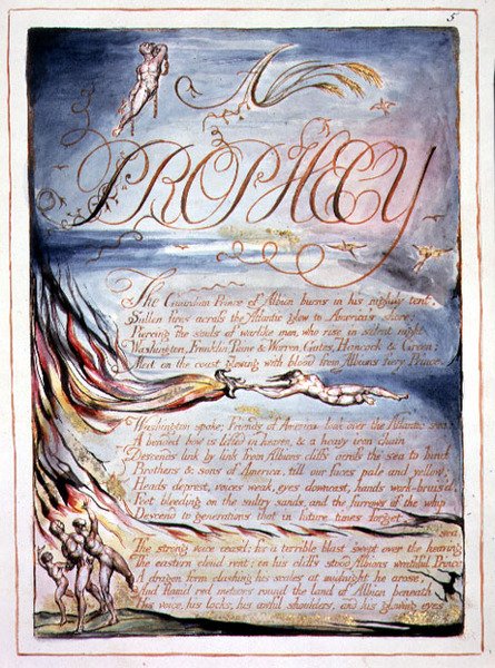 "A Prophecy", levy 3 julkaisusta "America, a Prophecy" tekijältä William Blake