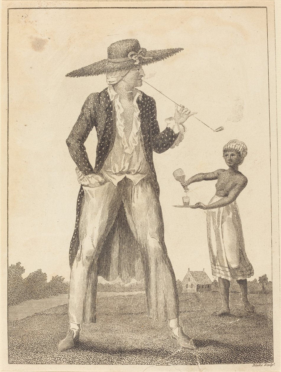 Surinamin istutusmies aamupuvussaan, 1793. tekijältä William Blake
