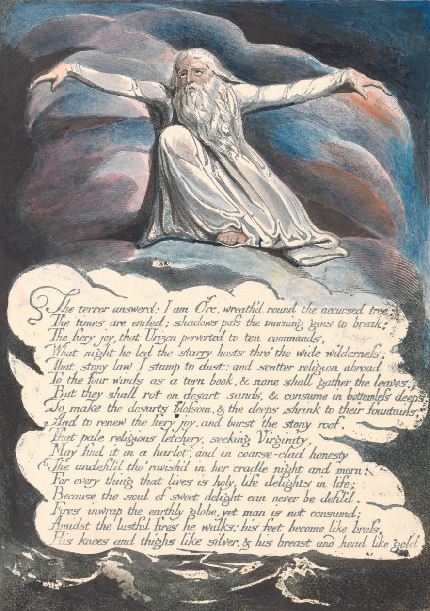 Amerikka. Profetia, levy 10, kauhu vastasi .... tekijältä William Blake