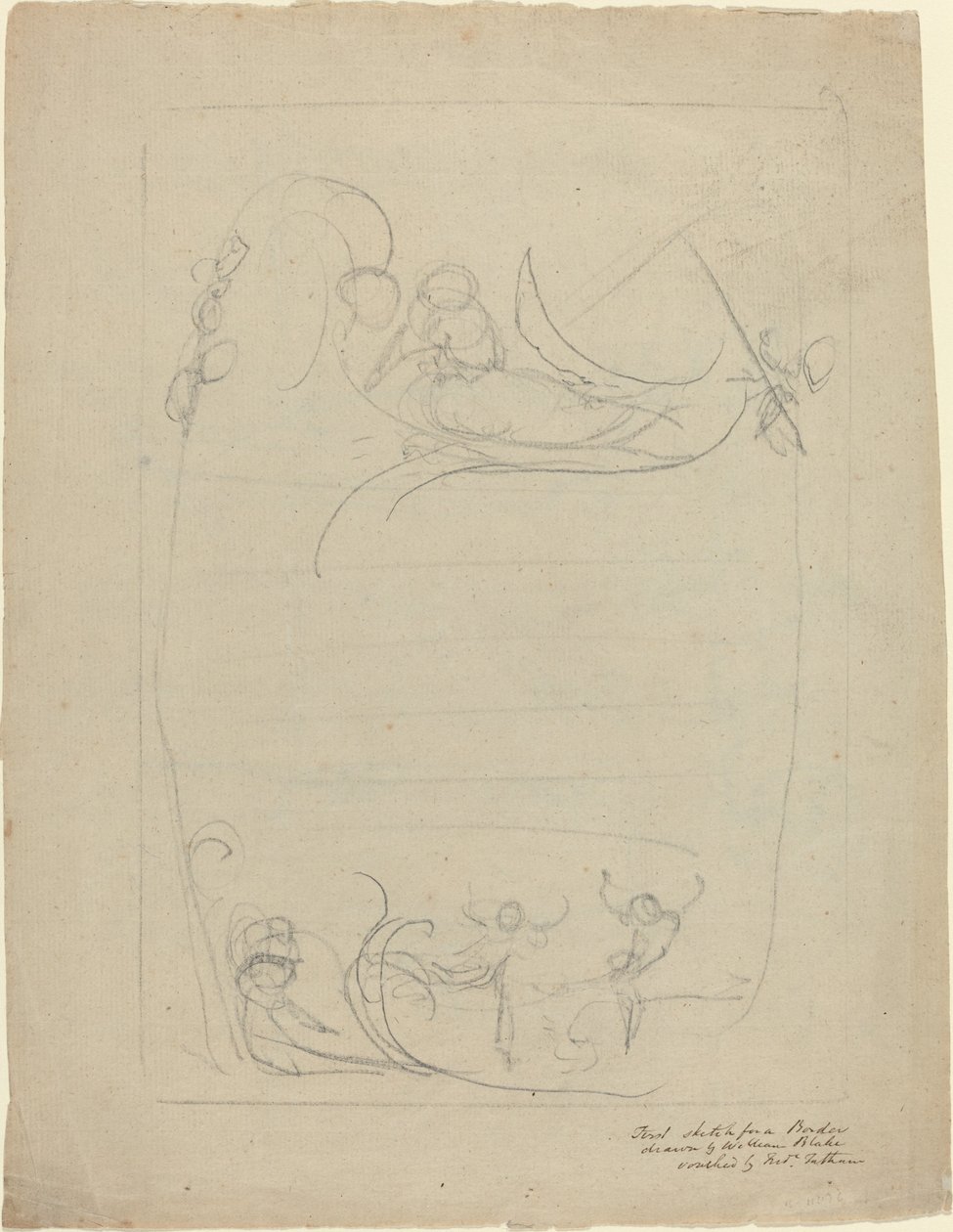 Aseistettu mies halveksii naista [recto] tekijältä William Blake