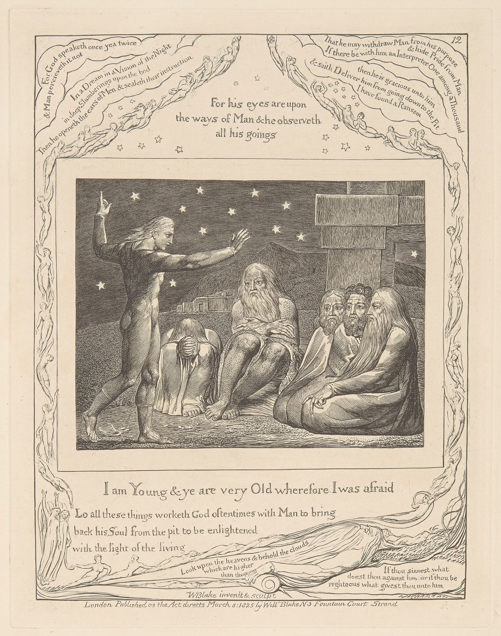 Jobin kirja, levy 12, Elihun viha tekijältä William Blake