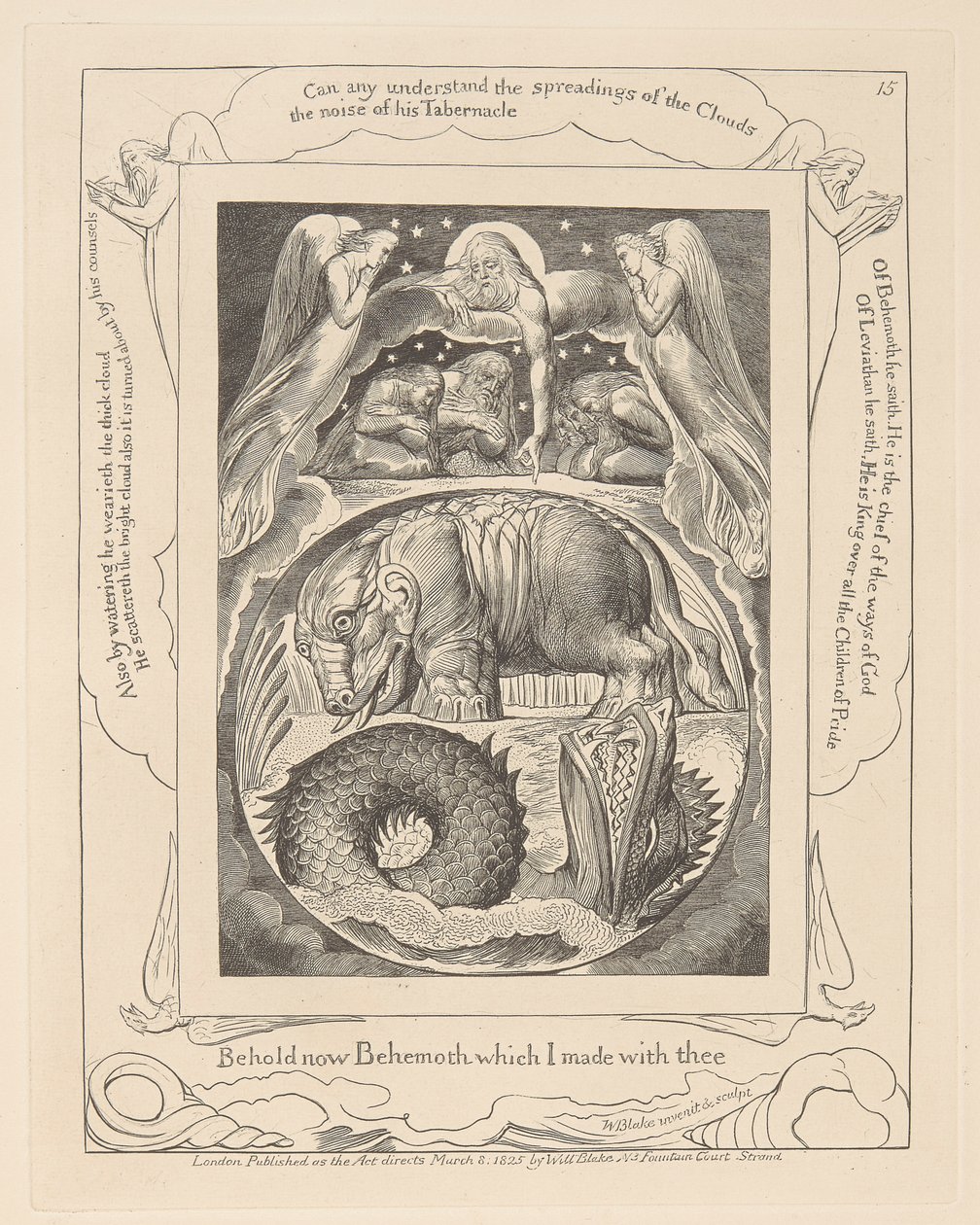 Jobin kirja, levy 15, Behemoth ja Leviatan tekijältä William Blake