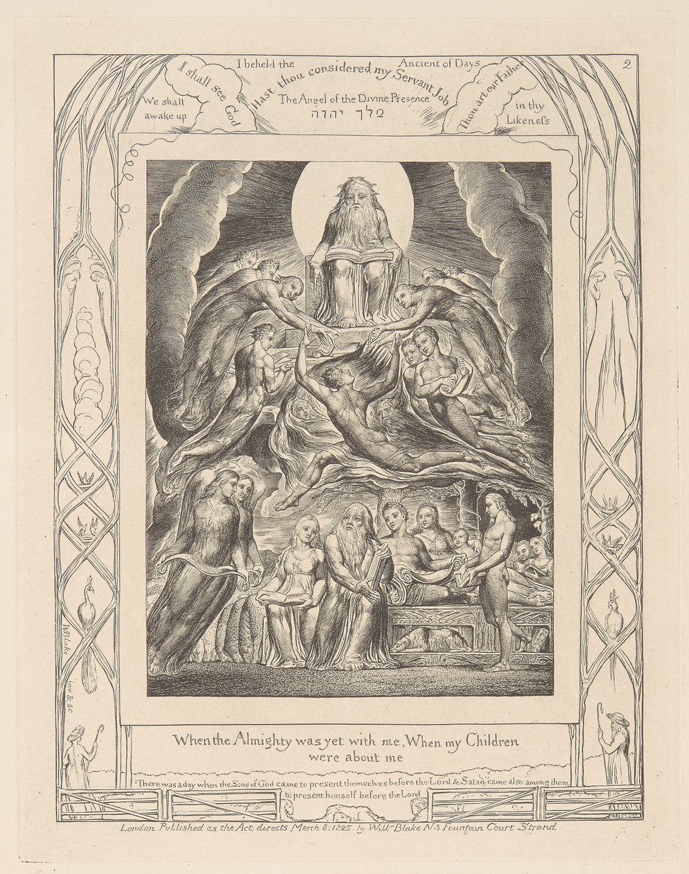 Jobin kirja, levy 2, Saatana Jumalan valtaistuimen edessä tekijältä William Blake