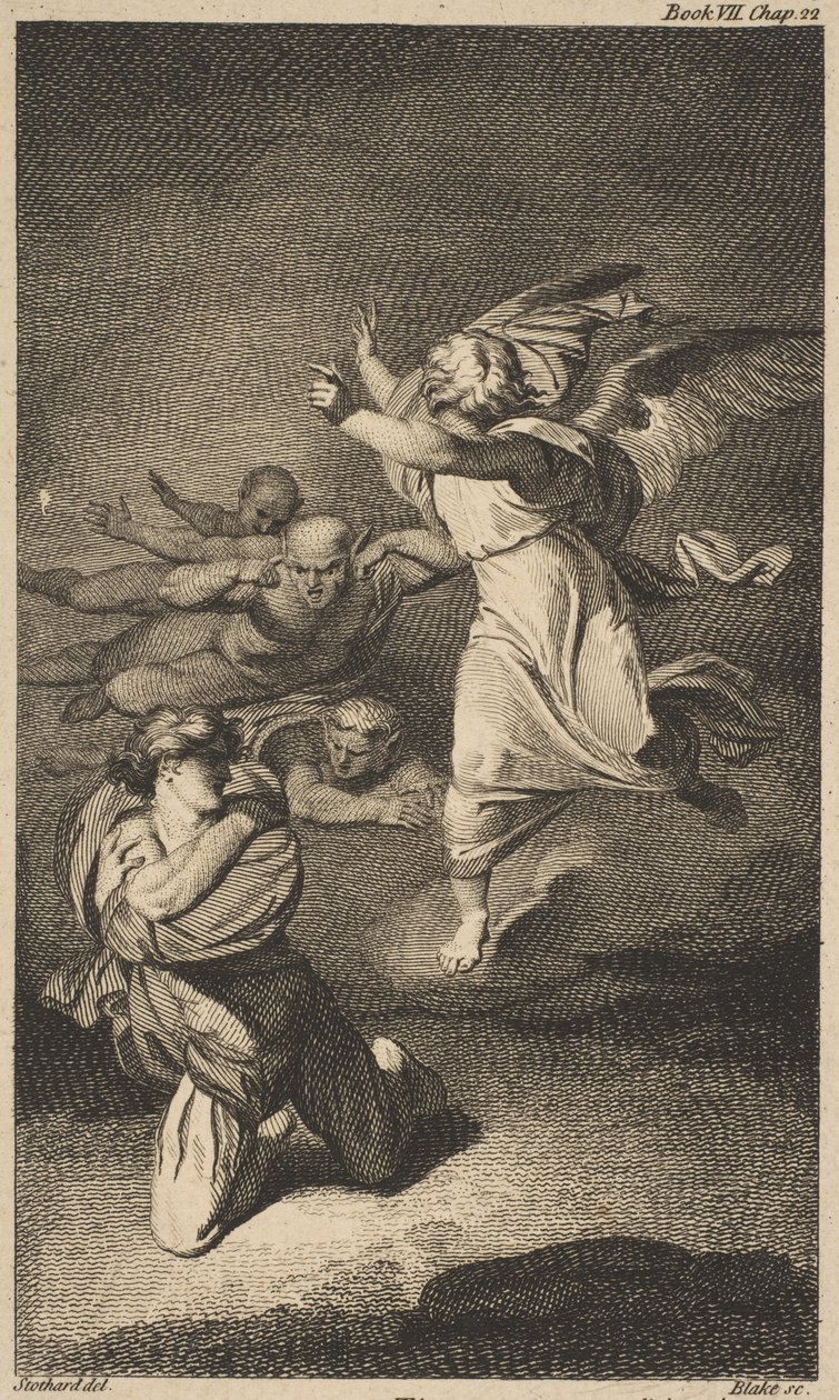 Clarences Dream Shakespeare, Richard III, näytös 1, kohtaus 4, 1774. tekijältä William Blake