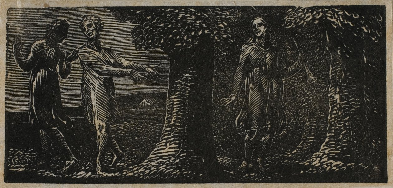 Colinet Pilkkaa kaksi poikaa, The Pastorals of Vergil tekijältä William Blake