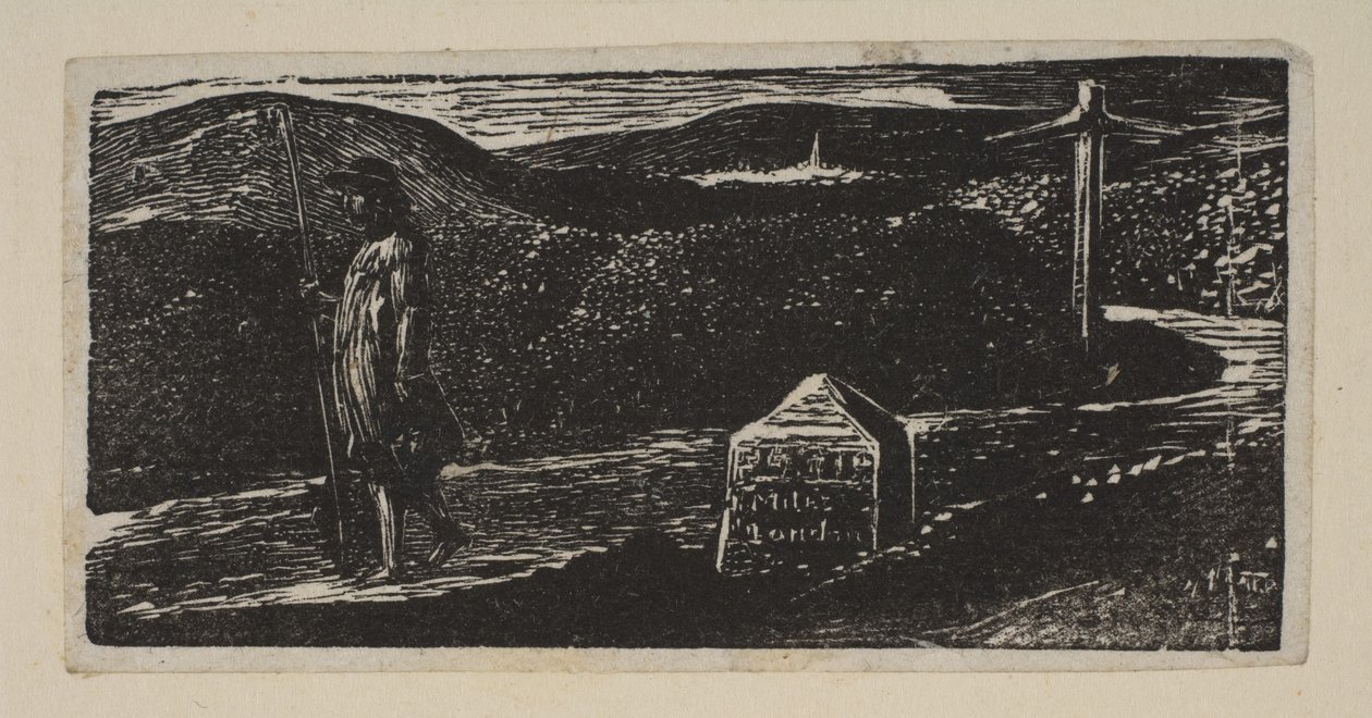 Colinets Journey, Milestone merkitty LXII mailia Lontooseen, Thorntons Pastorals of V..., 1821. tekijältä William Blake