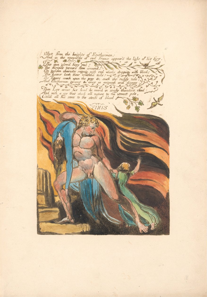 Eurooppa. Profetia, levy 17, laukaus korkeudesta. . . . (Bentley 18) tekijältä William Blake