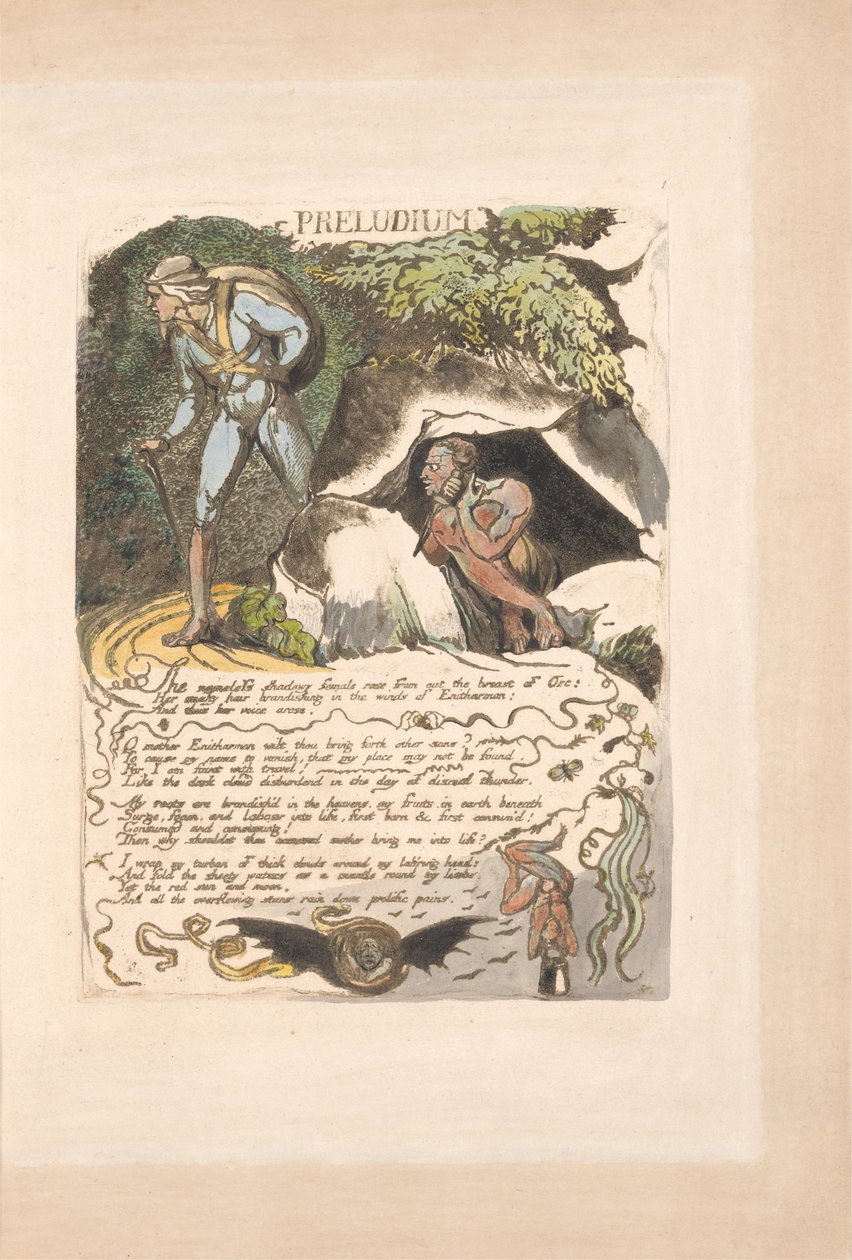 Eurooppa. Profetia, laatta 3, Preludium. tekijältä William Blake