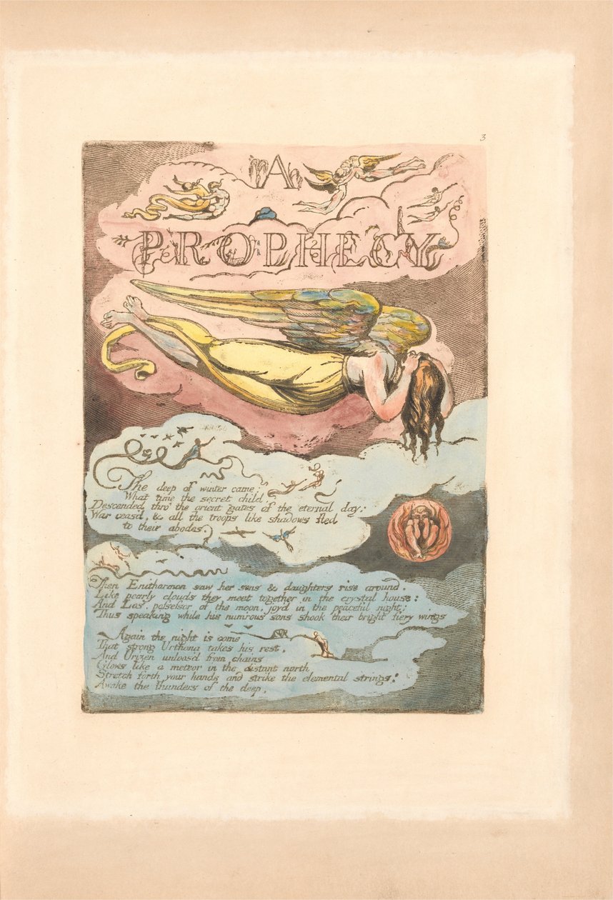 Eurooppa. Profetia, levy 5, A - Profetia - Talven syvyys tuli. . . . (Bentley 6) tekijältä William Blake