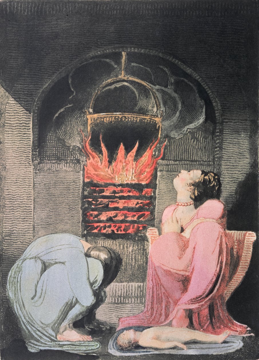 Eurooppa profetia; Nälänhätä, 1794 (reliefietsaus, kaiverrus, wc) tekijältä William Blake