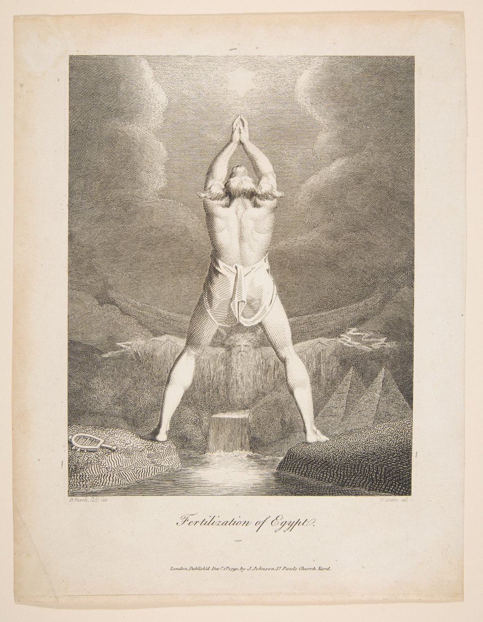 Egyptin lannoitus Erasmus Darwin, Kasvitieteellinen puutarha, 1791. tekijältä William Blake