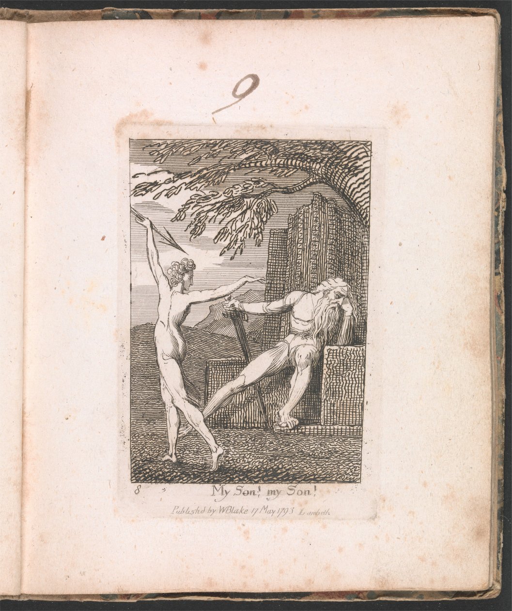 Lapsille. Paratiisin portit, levy 10, poikani! poikani! tekijältä William Blake