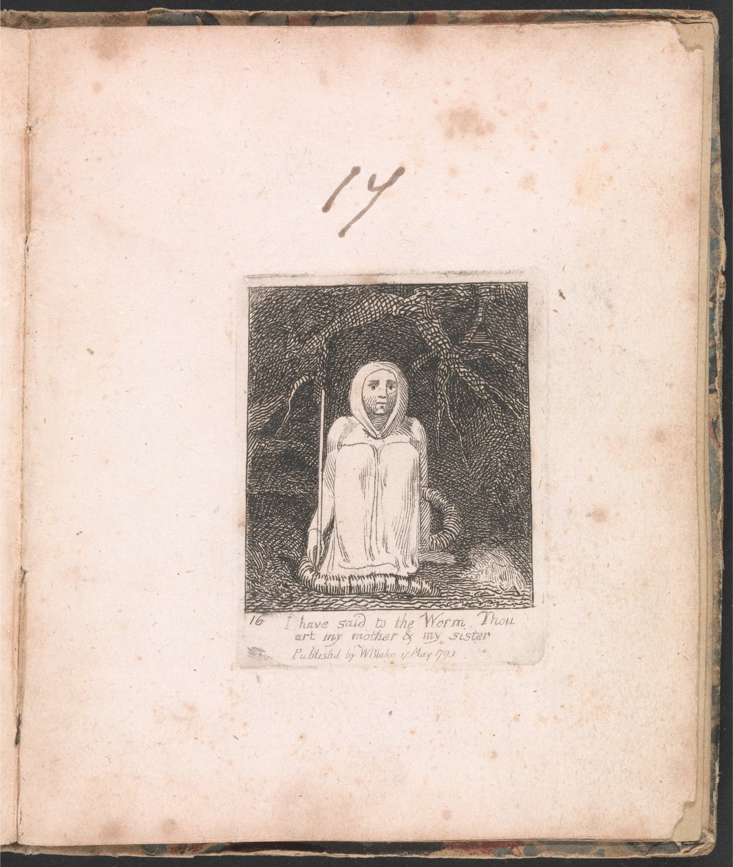Lapsille. Paratiisin portit, laatta 18, Minä sanoin madolle. . . . tekijältä William Blake