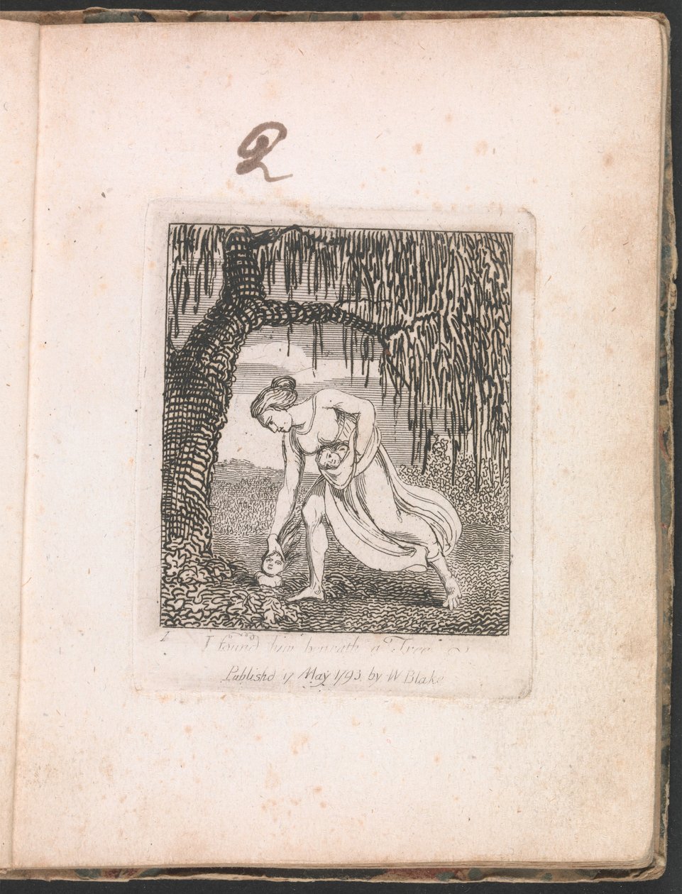 Lapsille. Paratiisin portit, levy 3, Löysin hänet puun alta... tekijältä William Blake