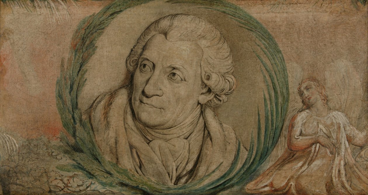 Friedrich Gottlieb Klopstock (tempera kankaalle) tekijältä William Blake