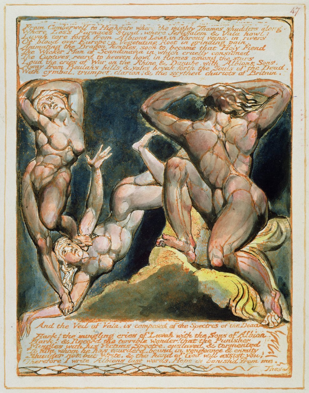 "Camberwellista Highgateen...", levy 47 Jerusalemista tekijältä William Blake