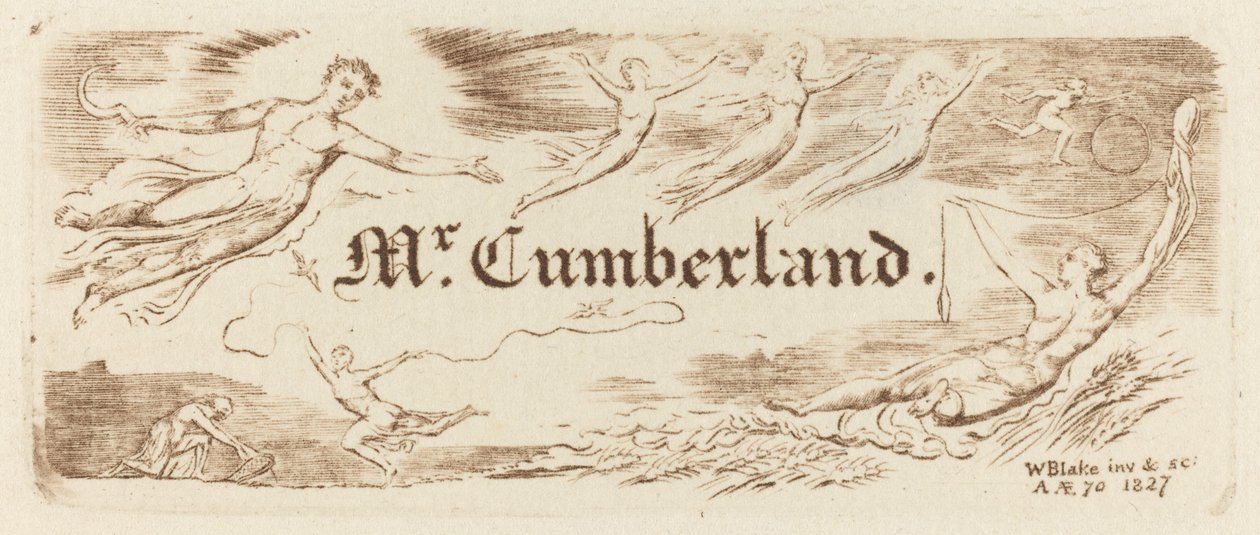 George Cumberlandin kortti tekijältä William Blake
