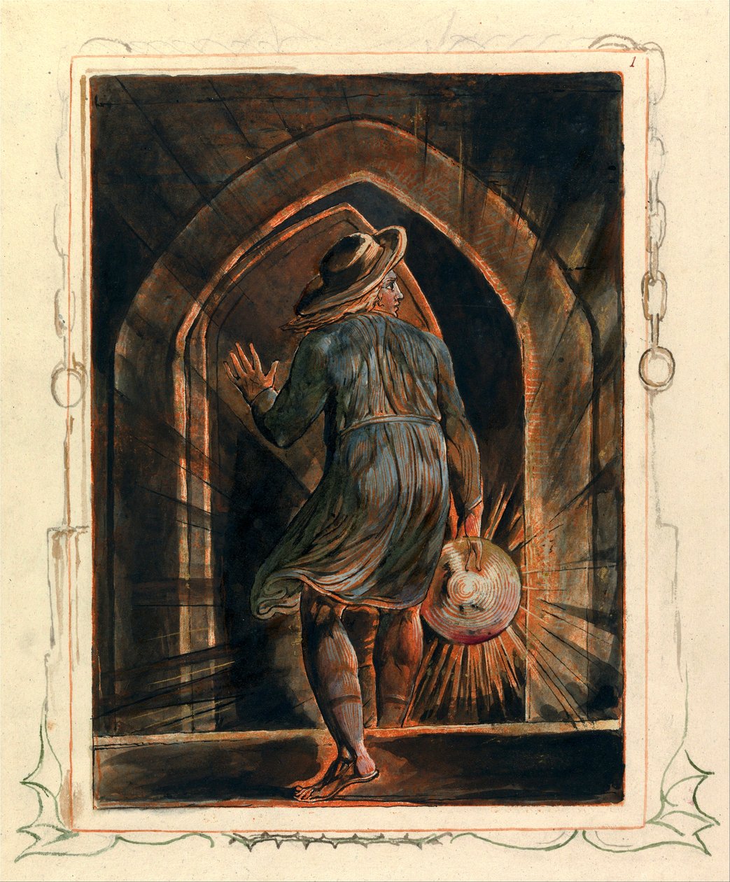 Jerusalem, levy 1, etukuva tekijältä William Blake