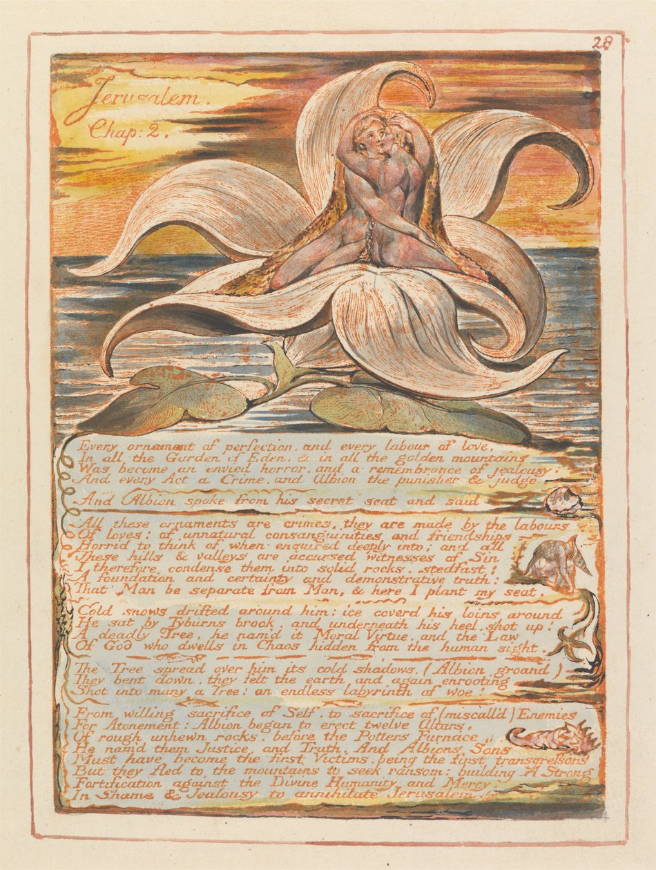 Jerusalem, Plate 28, Jerusalem , Chap. 2 .... tekijältä William Blake