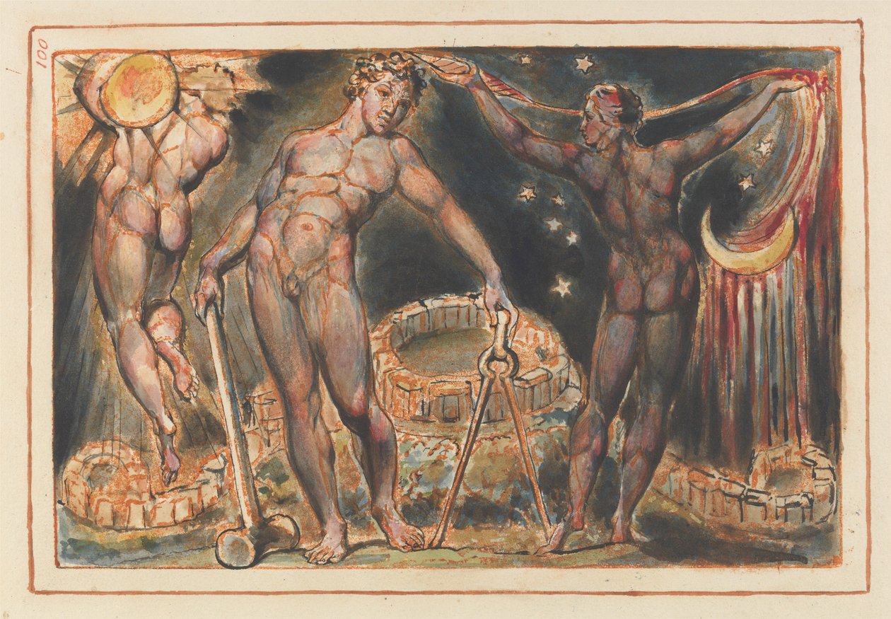 Jerusalem, loppukuvitus (kuva 100) tekijältä William Blake
