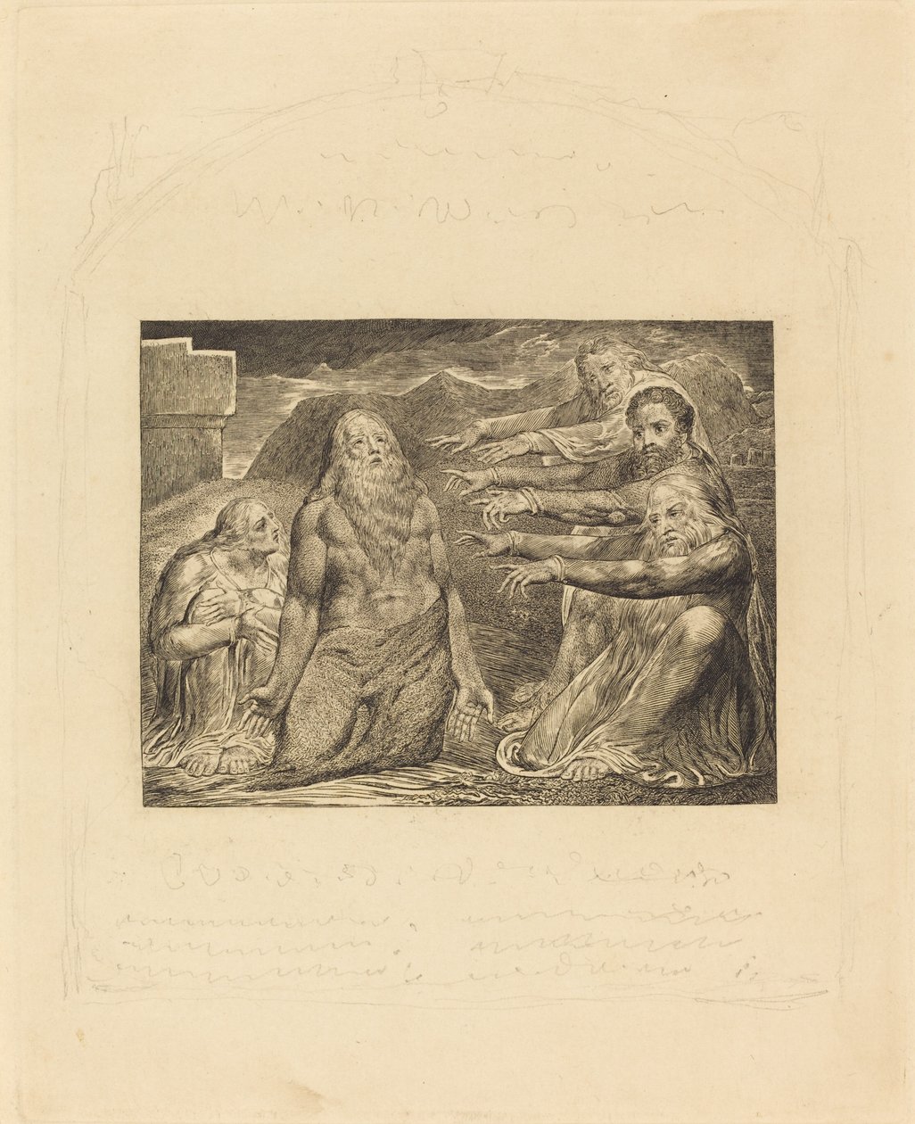 Ystävänsä nuhteli Jobia tekijältä William Blake