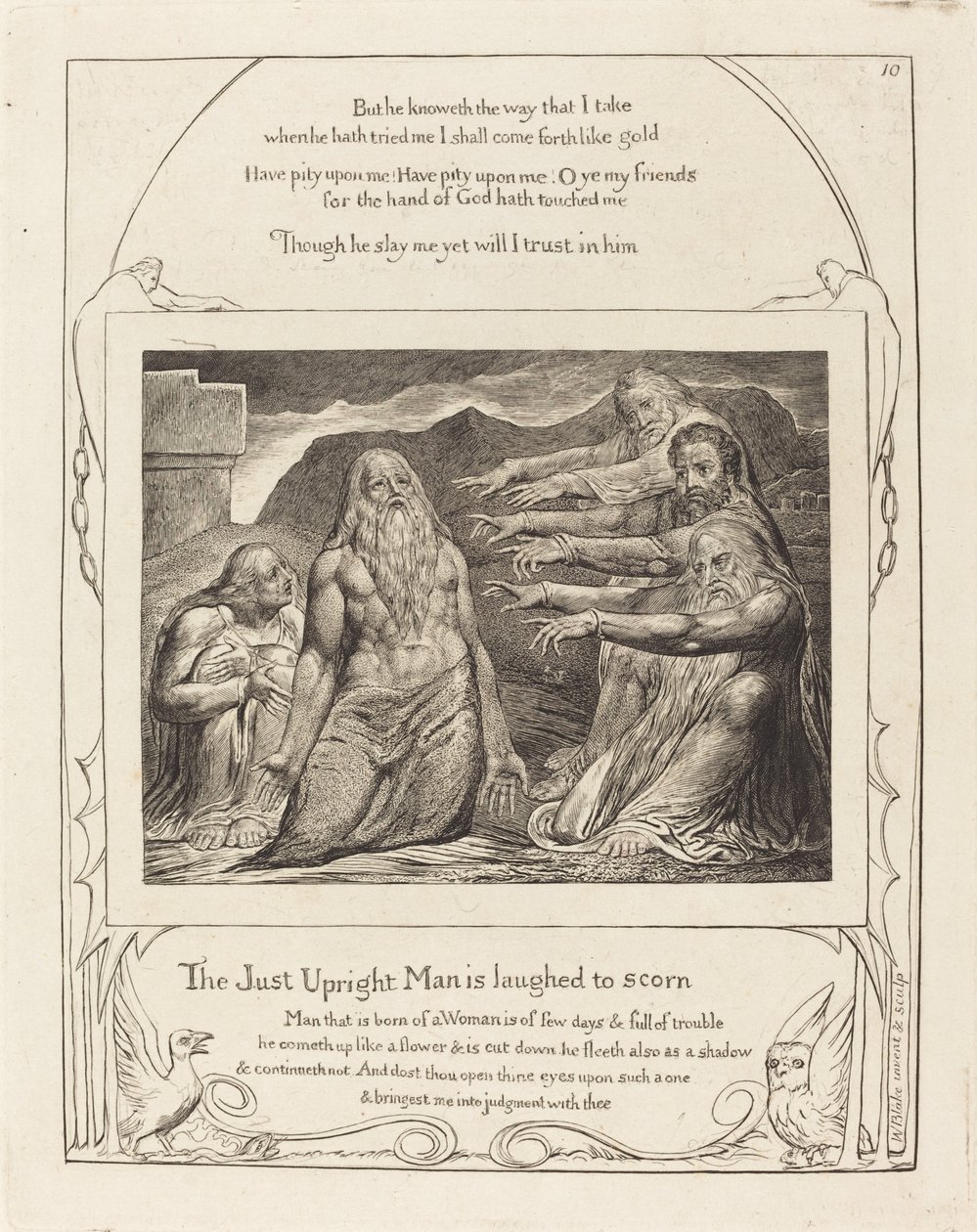 Jobia nuhteli hänen ystävänsä tekijältä William Blake