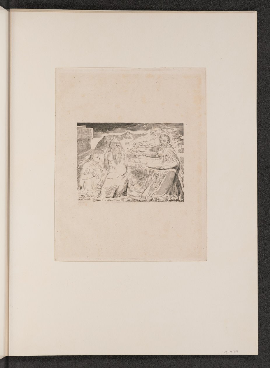 Jobia nuhtivat ystävänsä, 1825. tekijältä William Blake