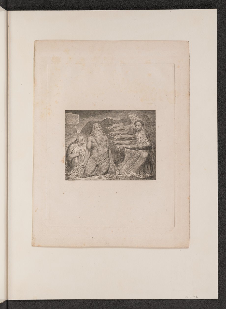 Jobia nuhtivat ystävänsä, 1825. tekijältä William Blake