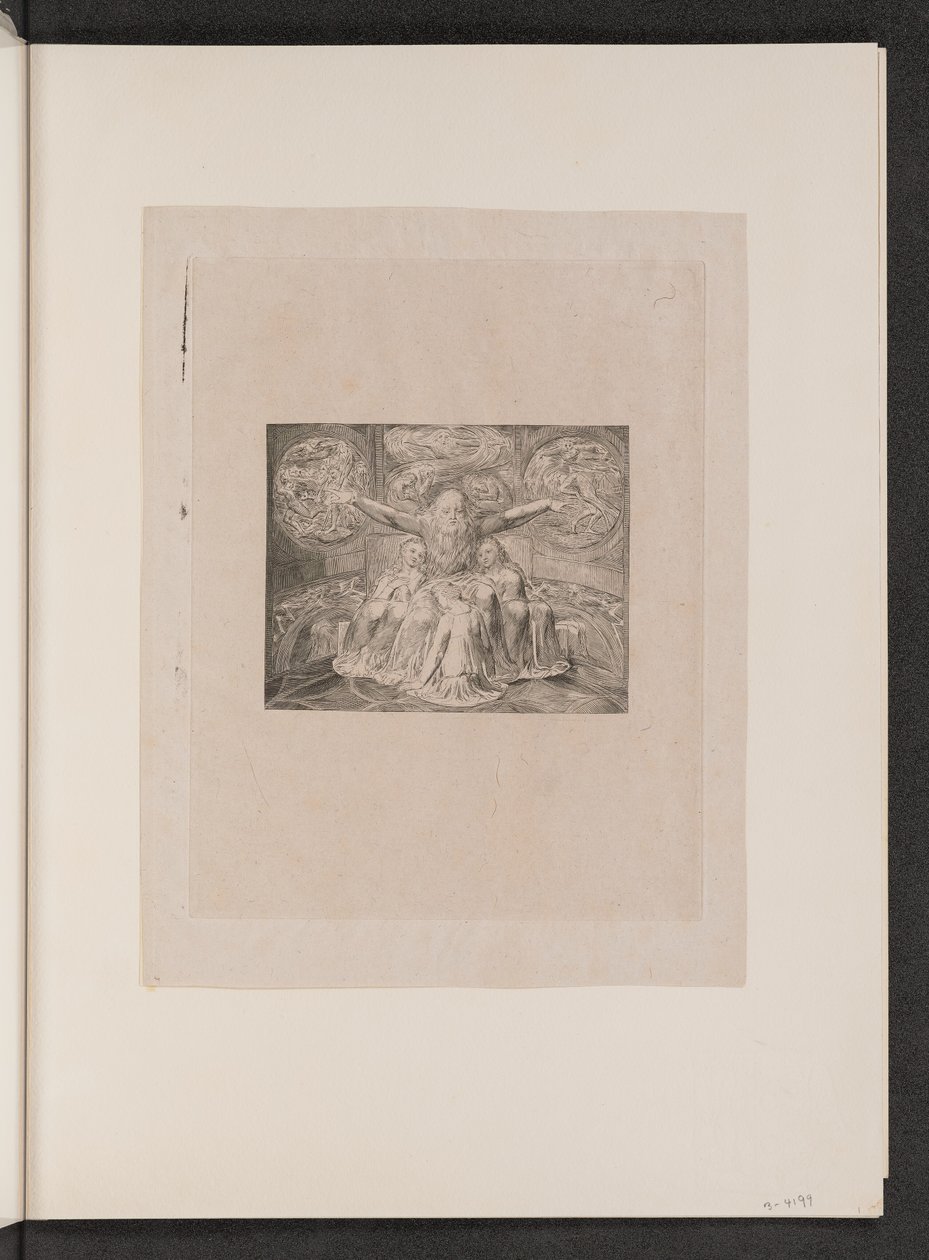 Job ja hänen tyttärensä, 1825. tekijältä William Blake
