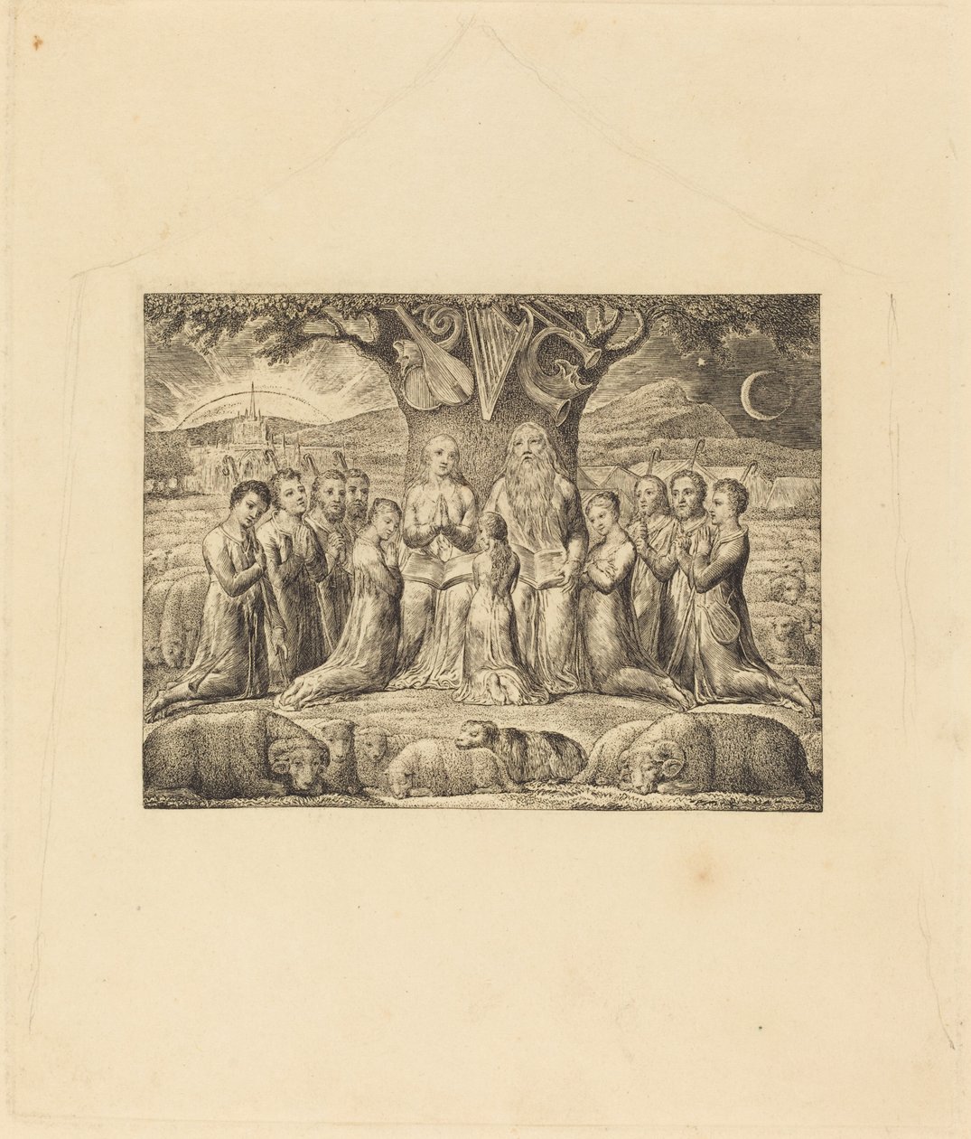 Job ja hänen perheensä tekijältä William Blake