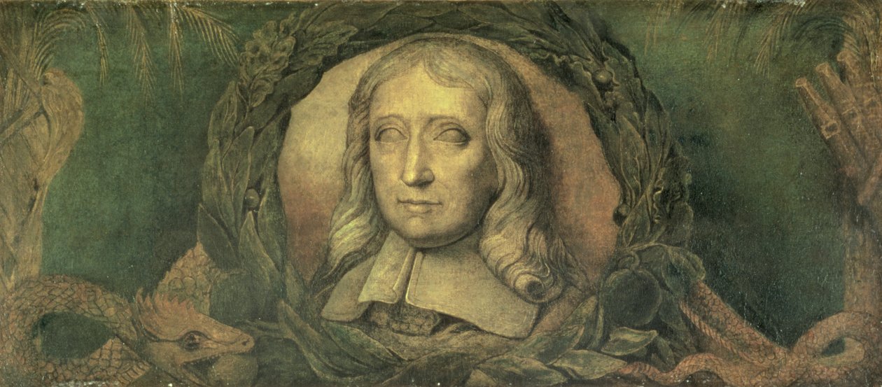 John Milton, n. 1800-03 (tempera kankaalle) tekijältä William Blake