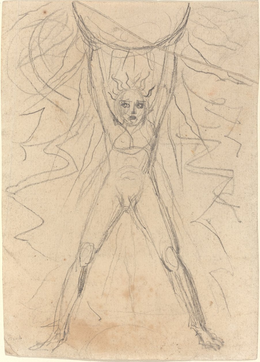 Los Supporting the Sun [recto] tekijältä William Blake