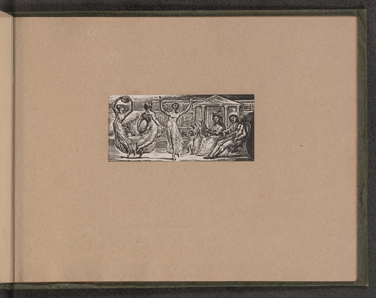 Menalcas katsomassa naisten tanssia, 1821. tekijältä William Blake