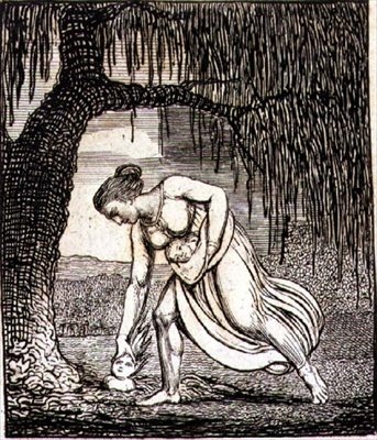 S.437-1985 "Löysin hänet puun alta", kuvitus teokseen "Sukupuolille, Paratiisin portit", julkaisu. 17. toukokuuta 1793 (kaiverrus) tekijältä William Blake