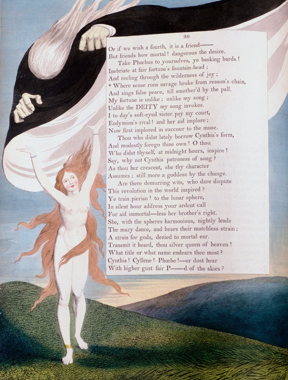 Sivu 46, Knights of Edward Young Night Thoughts, c1797 tekijältä William Blake