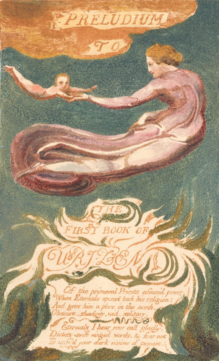 The First Book of Urizen, levy 2, "Preludium to the Book of Urizen" (Bentley 2a) tekijältä William Blake