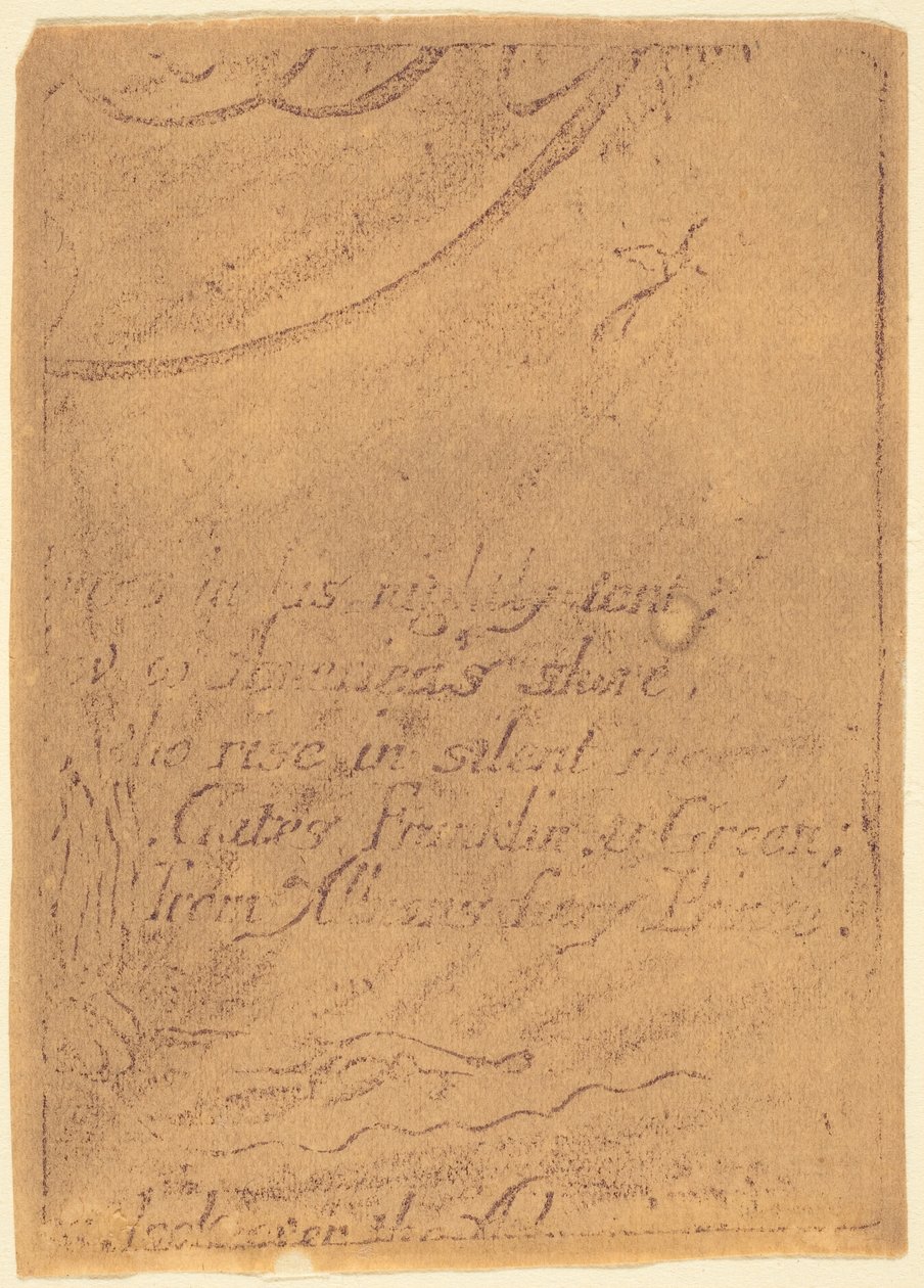 Neudruck von Fragment einer stornierten Platte für "Eine Prophezeiung" tekijältä William Blake