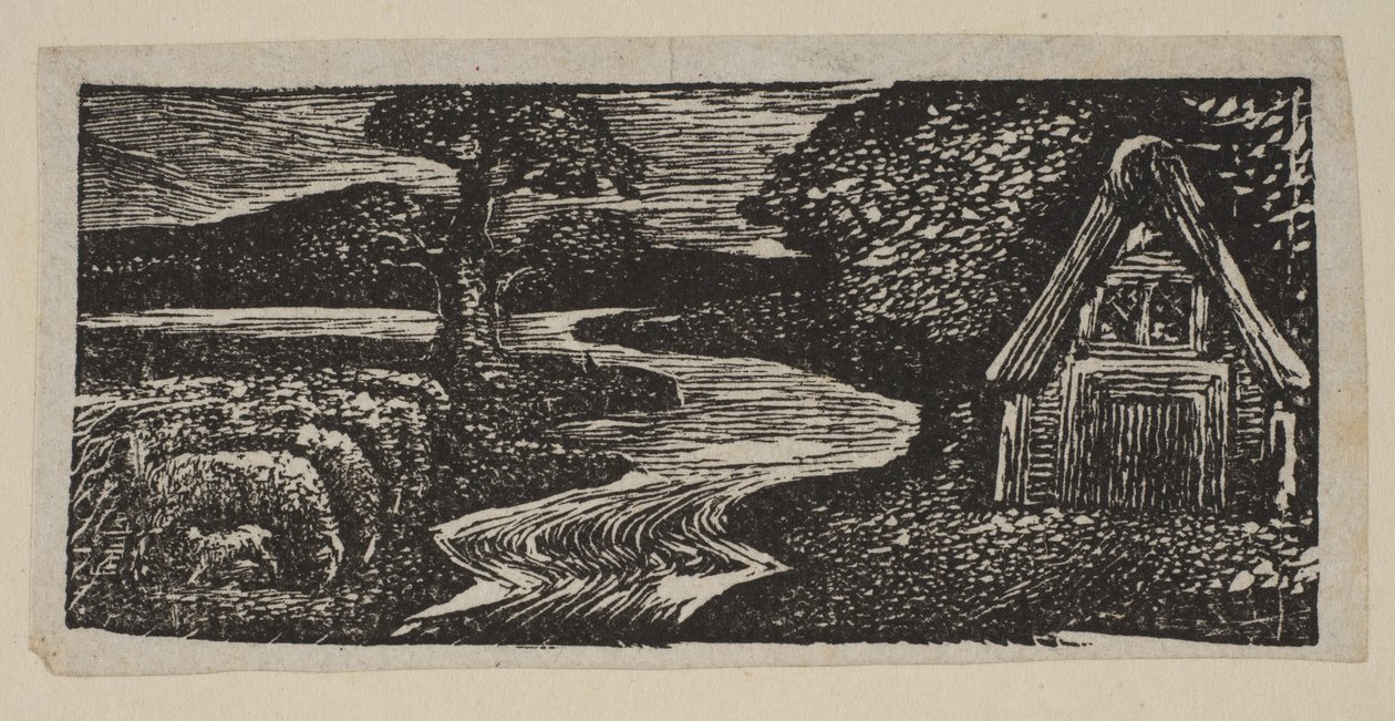 Sabrinas Silvery Flood, Thorntons Pastorals of Vergil, 1821. tekijältä William Blake