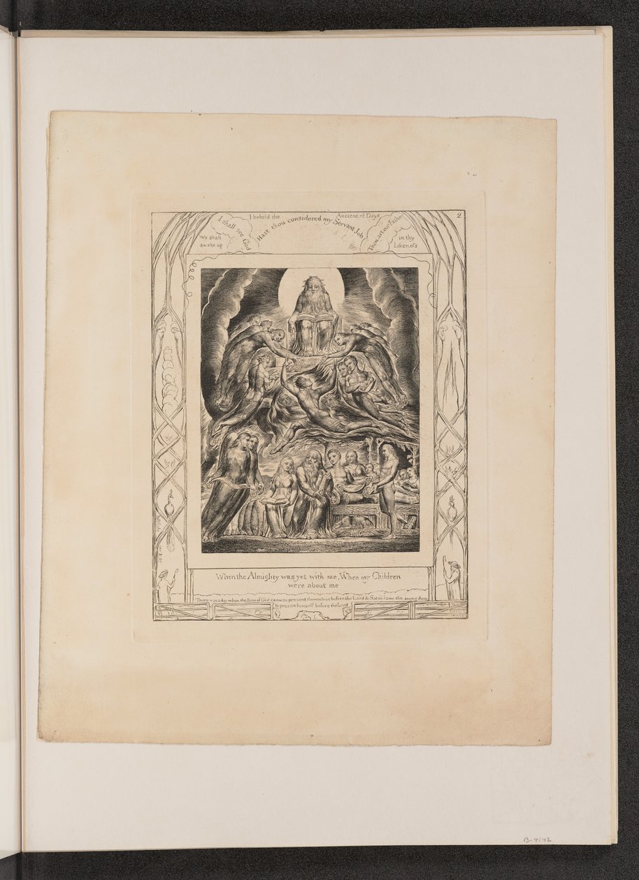 Saatana Jumalan valtaistuimen edessä tekijältä William Blake