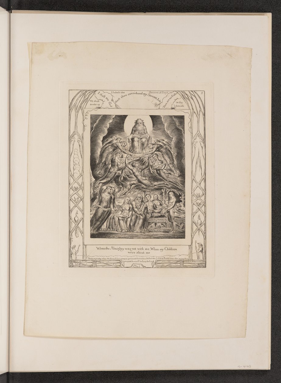 Saatana Jumalan valtaistuimen edessä tekijältä William Blake