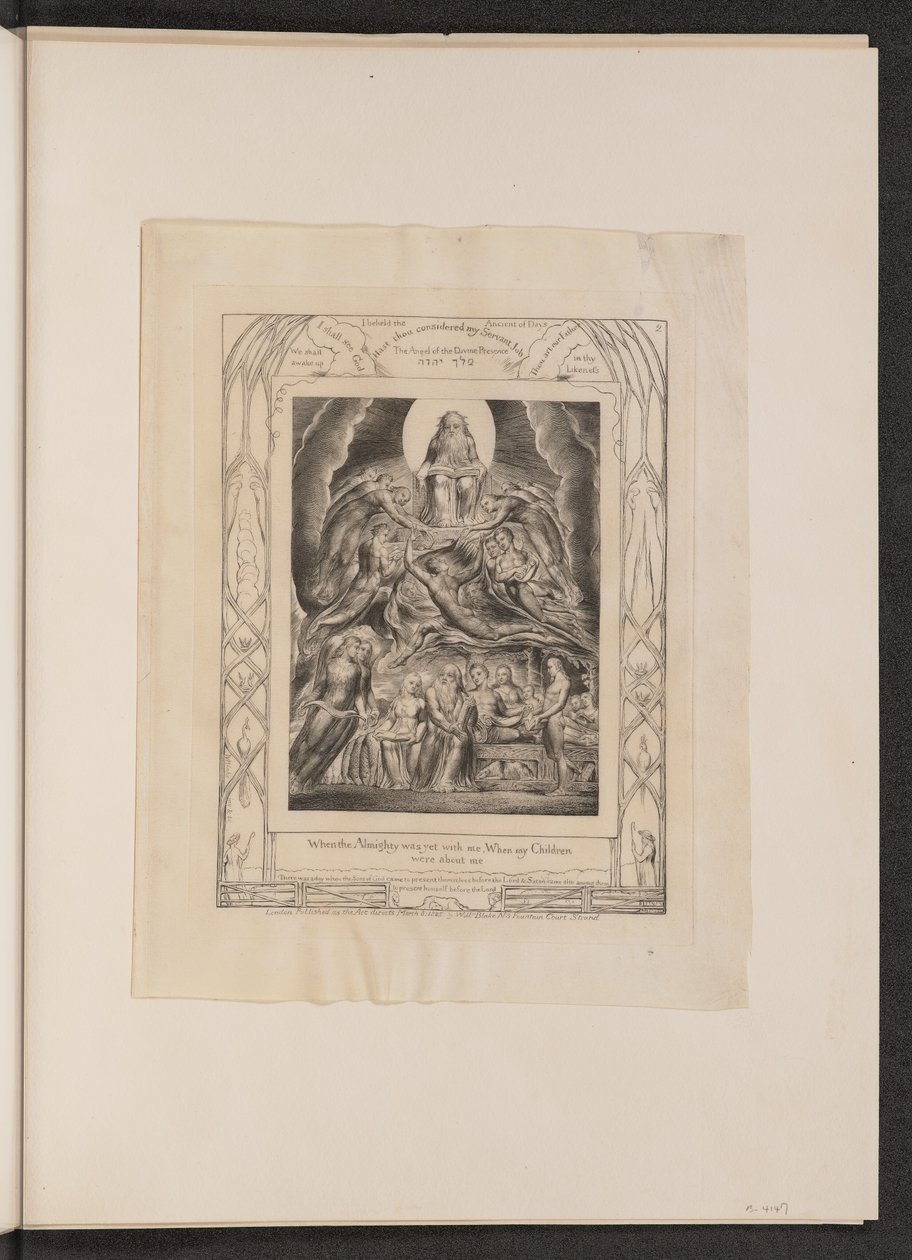 Saatana Jumalan valtaistuimen edessä tekijältä William Blake