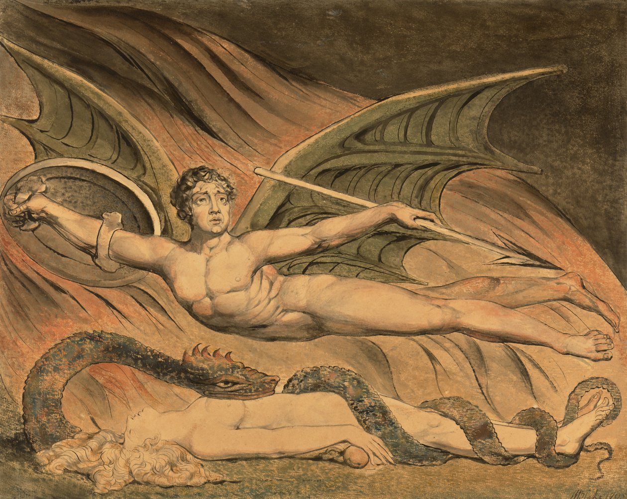 Saatana riemuitsee Eevan kustannuksella tekijältä William Blake